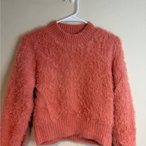 MINKPINK Coral Fuzzy Crew Neck Sweater
